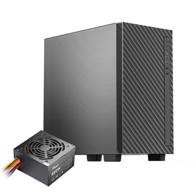 Rosewill Micro ATX Mini Tower Desktop Computer Case | Pre-Installed 400W Powe...