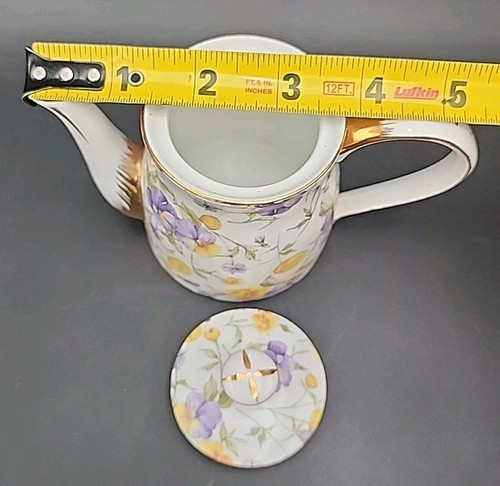 Vintage Regal Fine Porcelain Mini Tea Set Gold Accent Floral - Picture 21 of 23