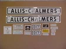 Decal set for Allis Chalmers D17 decal set, TRACTOR 