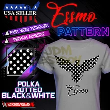 Essmo Polka Dotted Black White Heat Pattern Transfer Vinyl HTV Iron Press SP20