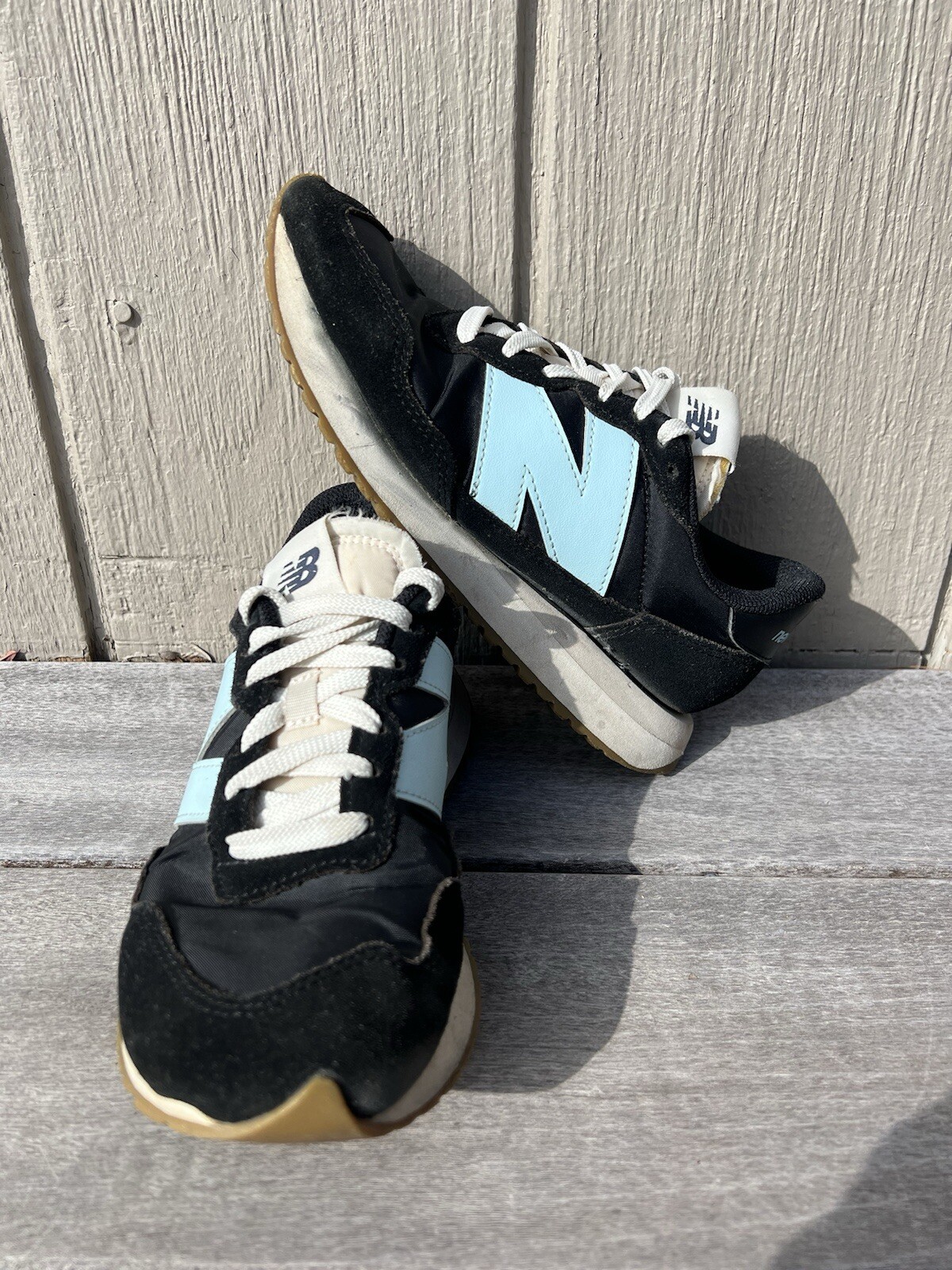 New Balance 237 Black Beach Blue Athletic Sneakers WS237GD Womens US 9