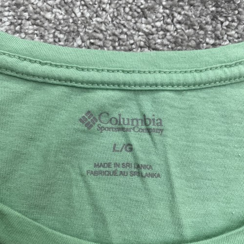 Columbia Graphic T-Shirt Womens Large Green Round Neck Short Sleeve Casual Tee - Picture 6 of 10