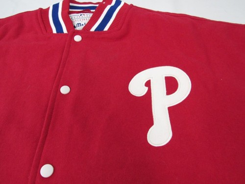New Philadelphia Phillies Mens Sizes 4XL-6XL Majestic Bomber Letterman Jacket - Picture 5 of 12