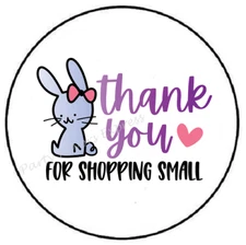 THANK YOU FOR SHOPPING SMALL BUSINESS ENVELOPE SEALS LABELS STICKERS PARTY FAVOR