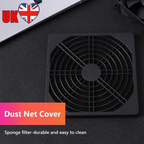 60mm 80mm 90mm 120mm PC Fan Dust Filter Screen Plastic Dustproof Grills 5 Pack