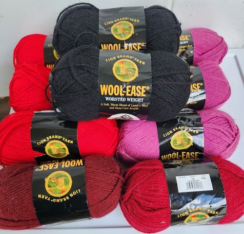 Lion Brand Wolle-Leichtigkeit Acrylwolle Garn Menge 10 rot rosa schwarz