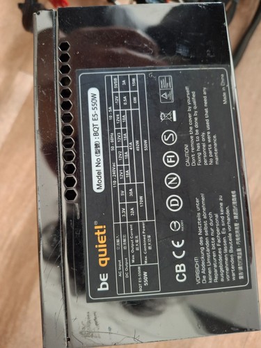 Be Quiet! Netzteil, 550 W, Modell BQT E5-550W (gebraucht, funktioniert) - Afbeelding 2 van 4