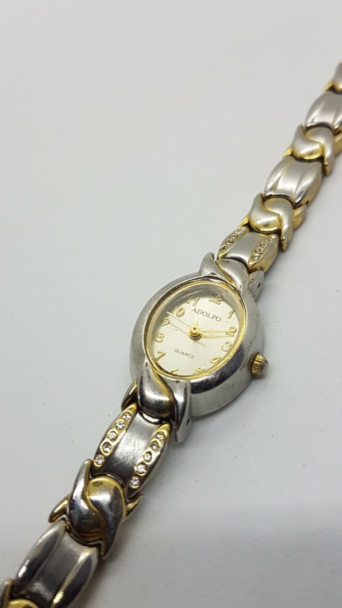 Adolfo Two Tone Gold Silver Two Tone Watch for Women Vintage
