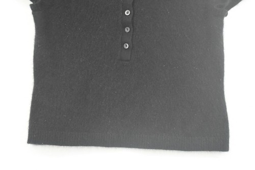 Apostrophe Cashmere Girls Black Button-Up Cap Sleeve Pullover Sweater L14-16 - Picture 4 of 9