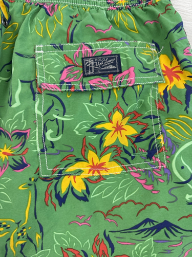 Costume da bagno Polo Ralph Lauren stampa safari hawaiana VINTAGE pantaloncini da bagno medi 30x5 - Foto 2 di 7