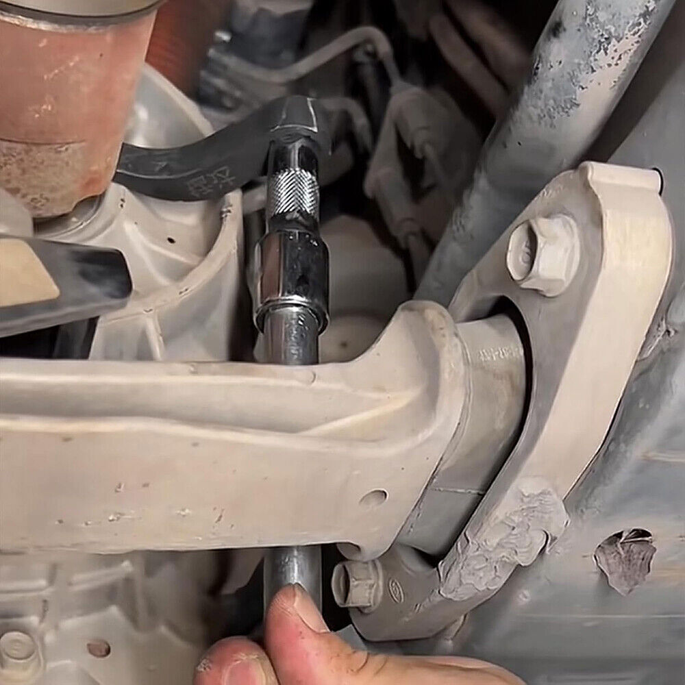 Crowbar Adapter Head Tool Adjustable Angle Head Pry Bar Fits 3/8" Ratchet