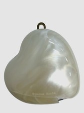 $795 Simone Rocha Women's Ivory Acrylic Perspex Heart Shaped Clutch Purse Bag