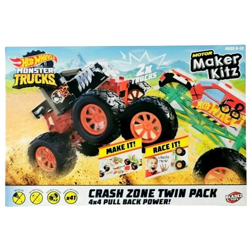 Hot Wheels Cars Monster Trucks BONE SHEAKER DEMO DERBY Motor Maker Kitz - Imagen 1 de 2