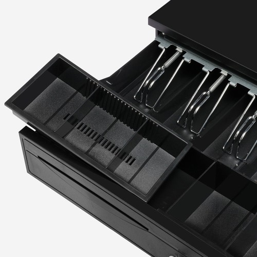 Electronic/Manual Security Lockable Cash Box Tray Money Drawer Safe Storage Keys - Picture 8 of 12