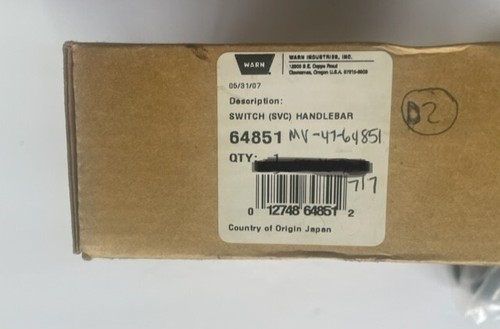 NOS WARN 64851 ATV MINI ROCKER SWITCH KIT 7A - Picture 2 of 2