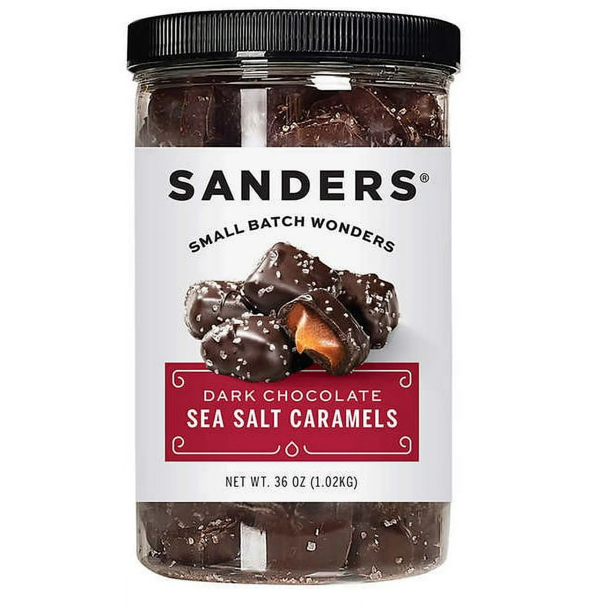 4 Packs Sanders Dark Chocolate Sea Salt Caramels Fine Chocolates 
