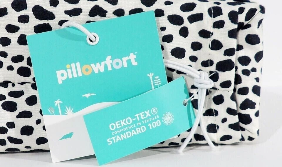 Набор простыней из микрофибры Pillowfort черно-белый анималистический принт 3 штуки размер TWIN - Изображение 3 из 4