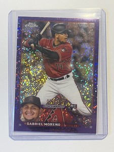 2023 Topps Chrome Gabriel Moreno RC Purple Speckle /299 #189 DBACKS