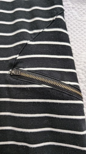 Large Shirt/Tunic Zip Striped Long Sleeve 38 X 26 Stretch By Merona - Picture 5 of 10
