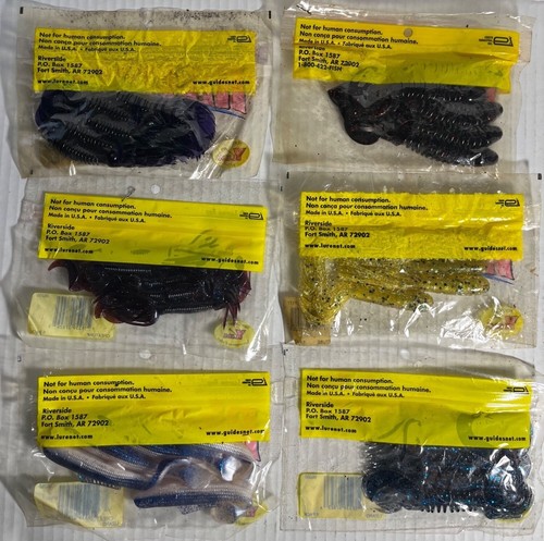 Riverside Fishing Lures Assorted Colors Junebug Creature Tube Lot of 13 Packs - Picture 3 of 8