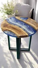 Handmade Epoxy Table - Unique Live Edge Resin Table Top - Custom Home Decor arts