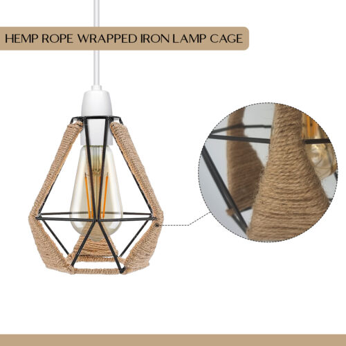 Vintage Ceiling Lightshade Metal Wire Cage Easy Fit Lampshade Hanging Lamp Shade - Picture 219 of 274