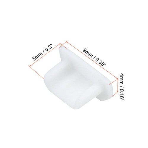 50pcs Phone Micro USB Port Plugs Covers Dust Protector for Micro USB End, White - Zdjęcie 2 z 4