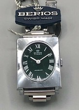 Berios vintage 1970 lady steel watch w / bracelet New Old Stock Pristine.