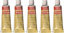 M00198x5 MOREZMORE 5 Tubes Fresh Amaco Rub 'n Buff GRECIAN GOLD Wax Metallic