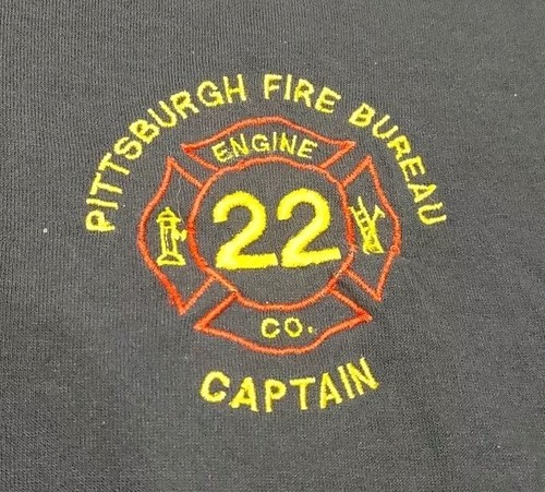 Vintage Pittsburgh Fire Bureau Tshirt Adult Size XL Captain Made In USA - Picture 2 of 9