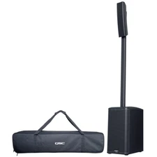 QSC KC12-BK 3000 Watt Active Powered 3-Way Column Loudspeaker System Black