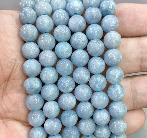32pcs-62pcs 6mm-12mm 17 Colors Chalcedony Stone Round Bead DIY Fashion Jewelry - Picture 9 of 20