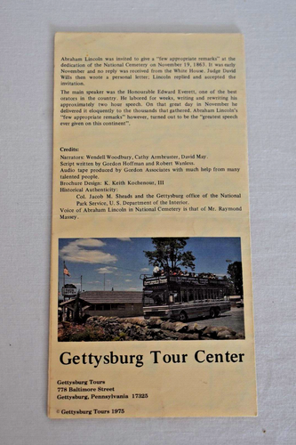 Lote de 2 folletos de mapas de guías turísticas de Gettysburg 1975 y 1987 de colección - Imagen 3 de 8