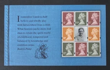 GB 2016 MINT MNH PRESTIGE BOOKLET PANE 4 BEATRIX POTTER Ex DY19