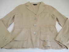 HOUSE OF FRASER JFW PRETTY SANDY COLOUR SHABBY CHIC 100% LINEN JACKET UK 12 