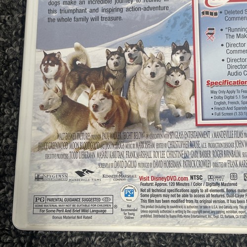 Walt Disney Eight Below DVD Paul Walker Siberian Husky Dog Inspired True Story - Picture 7 of 11