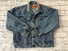 Levi Strauss Signature Jean Denim Trucker Jacket Mens Medium Wash L