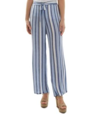 MSRP $39 Bcx Juniors' Stripe-Print Pants Size Medium (DEFECTS)