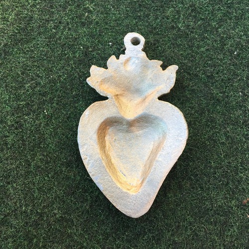 Vintage Garden Gate Heart Cast Aluminum Charm 2x4 Inch - Picture 2 of 4