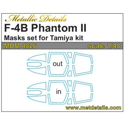 McDonnell Douglas F-4B Phantom II 1:48 Masks for Scale Model Kit (Tamiya)MDM4826