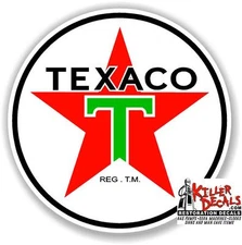 12" TEXACO POST WAR GASOLINE DECAL GAS AND OIL PUMP, SIGN STICKER (TEXA-9)