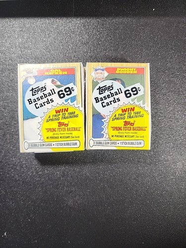 1987 Topps Baseball (4) ungeöffnete Cello Packs - Bild 1 von 2
