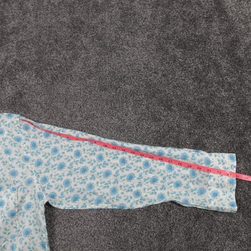 Boden 100% Linen Shirt Size Medium Mens Blue Floral Summer Light Button Up - Picture 16 of 18
