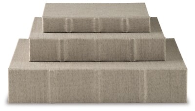 Signature Design by Ashley Casual Jolina Box (Set of 3) Linen - Picture 2 of 6