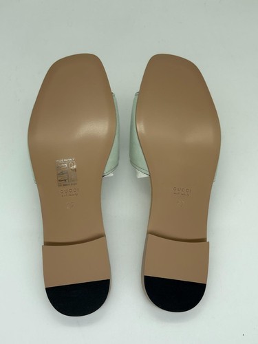 Gucci Interlocking GG Monogram Cutout Flat Slide Sandals Mules Shoes $750 - Picture 22 of 24
