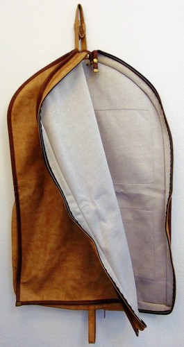 Vintage FS Original Gepäck Anzug Trägertasche Kunstleder baige hellbraun braun - Bild 5 von 10