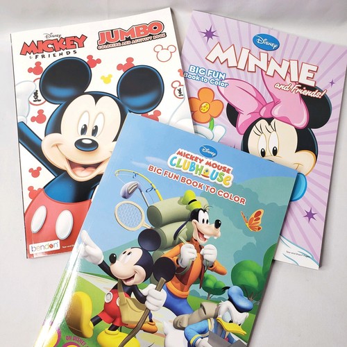 Mickey Minnie Clubhouse Disney Coloring & Activity Books Lot of 3 - Foto 1 di 10