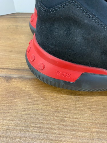 Tods NoCode No Code Pull On Slipper Turnschuhe Schuhe schwarz rot Herren Größe 12 MANGELHAFT - Bild 9 von 19