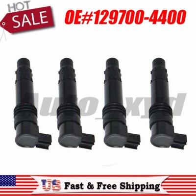 Re.PRESIDENT shop 4PCS 129700-4400 Ignition Coil For Kawasaki Ninja ZX-12R