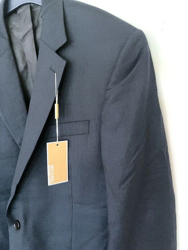 Michael Kors Classic Herren Blau Navy Anzug Jacke Mantel Gr. 42 Lang 35W KEVI2KZ - Bild 2 von 5